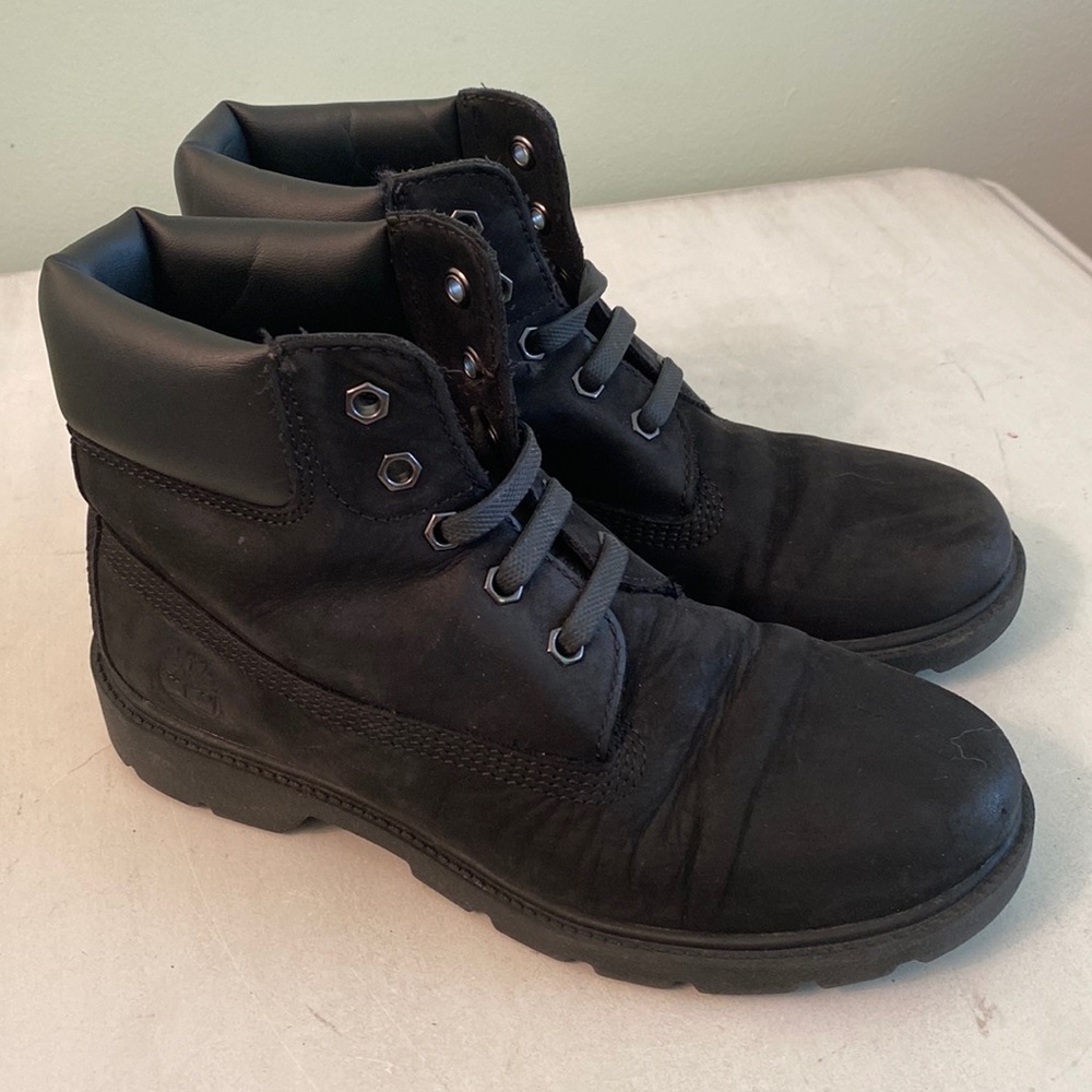 Timberland black suede kids boots
